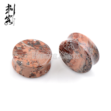 Red Jasper Stone Ear Plug Ear Piercing