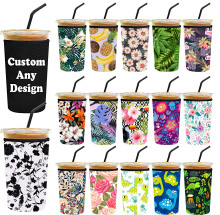 Custom Printed Neoprene Coffee Sleeve - Hot & Iced Beverage Holder