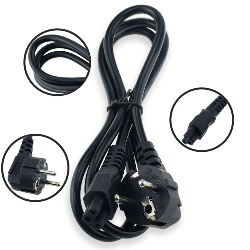 EU Plug 3 stift AC-kabel