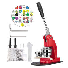 58mm Button Maker: Pin Badge Machine with 100 Blank Badges & Circle Cutter