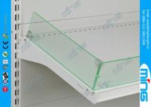 Light Beige Acrylic Gondola Shelf Riser Retail Display Shel