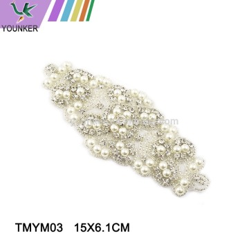 Rhinestone Applique, Bridal Applique, Wedding Sash Applique, Wedding Motif, Wedding Applique