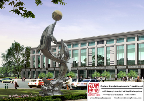 Terbaru Plaza Stainless Steel patung