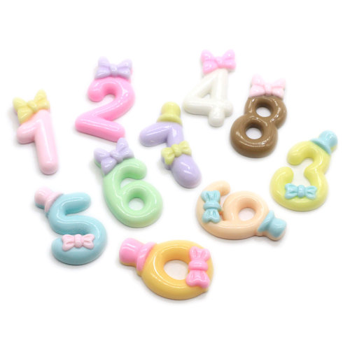 Mixed Numbers 0 1 2 3 4 5 6 7 8 9 Resin Cabochon Beads Digit Flatback DIY Deco Birthday Age Candle Party Home Wall Jewelry Craft