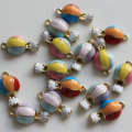 100pcs/lot Colorful Alloy Hot Air Balloon Alloy Enamel Charms Metallic Pendants DIY Bracelet Earring Jewelry Making Accessories