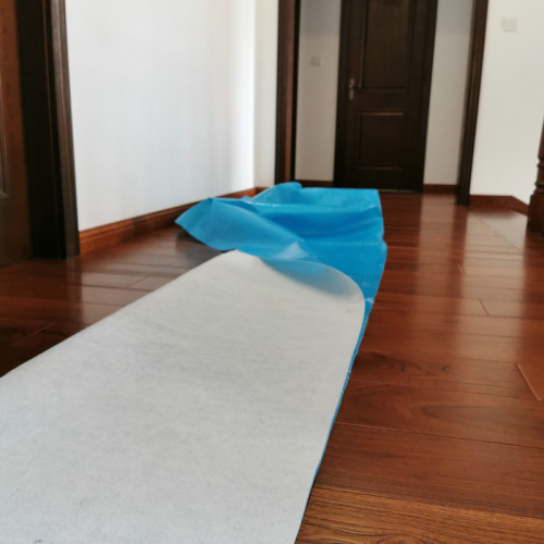 Breathable blue Floorotex floor protection felt