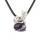 Collier à charme tigre plaqué en argent avec tour de cou à cordon en cuir noir de 18 pouces pour femmes Girl Girl Gift Mother