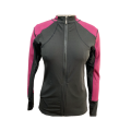 Women's knit mandarin neck activewear jacket