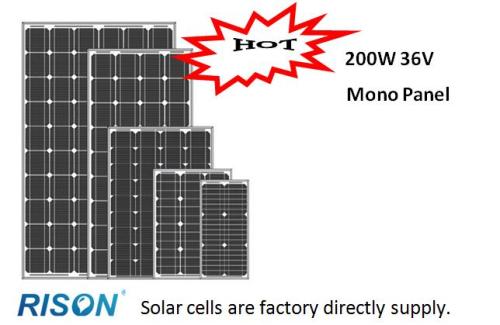 200W, High Effiency Monocrystalline Solar Panel & Solar Cell & Solar Module