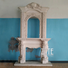 Hand Carved Home Decorative antique fireplace surrounds