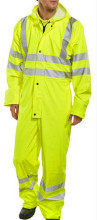 Reflective safety raincoat