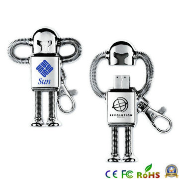 8GB Metal Robot USB Flash Disks with Spring