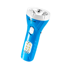 Rechargeable LED Flashlight Torch with Side Light and Built-in Charger