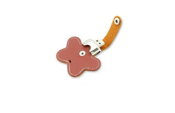 Flower Shaped Leather Usb Flash Disk ， Pendrive Flash Drive