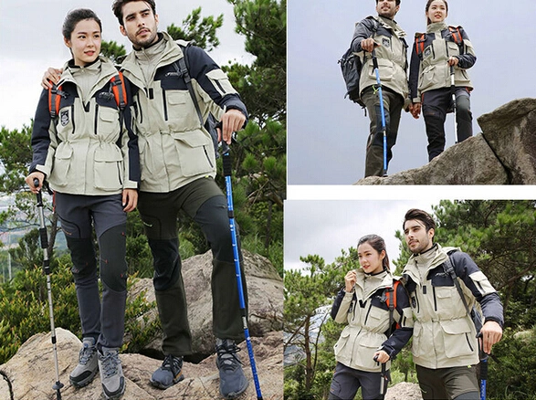 Men Women Unisex Outdoor Hiking Waterproof Parka Jacket