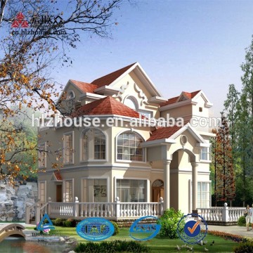 Long Lifetime Luxury Steel Structure Prefabricated Villa Home