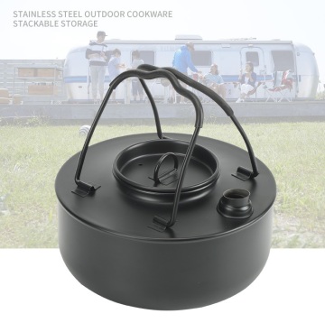 Black Outdoor Boiling Kettle