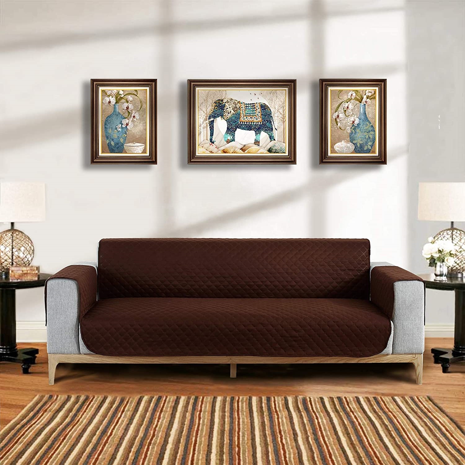 BSCI certificate factory waterproof microfiber fabric ultrasonic embossing sofa cover with water resistant