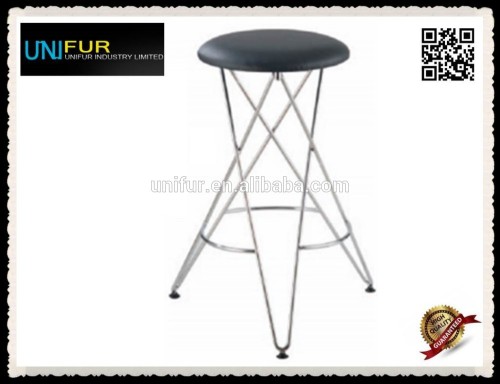 High quality metal 62/68/78 cm height cheap industrial bar stool with soft pad