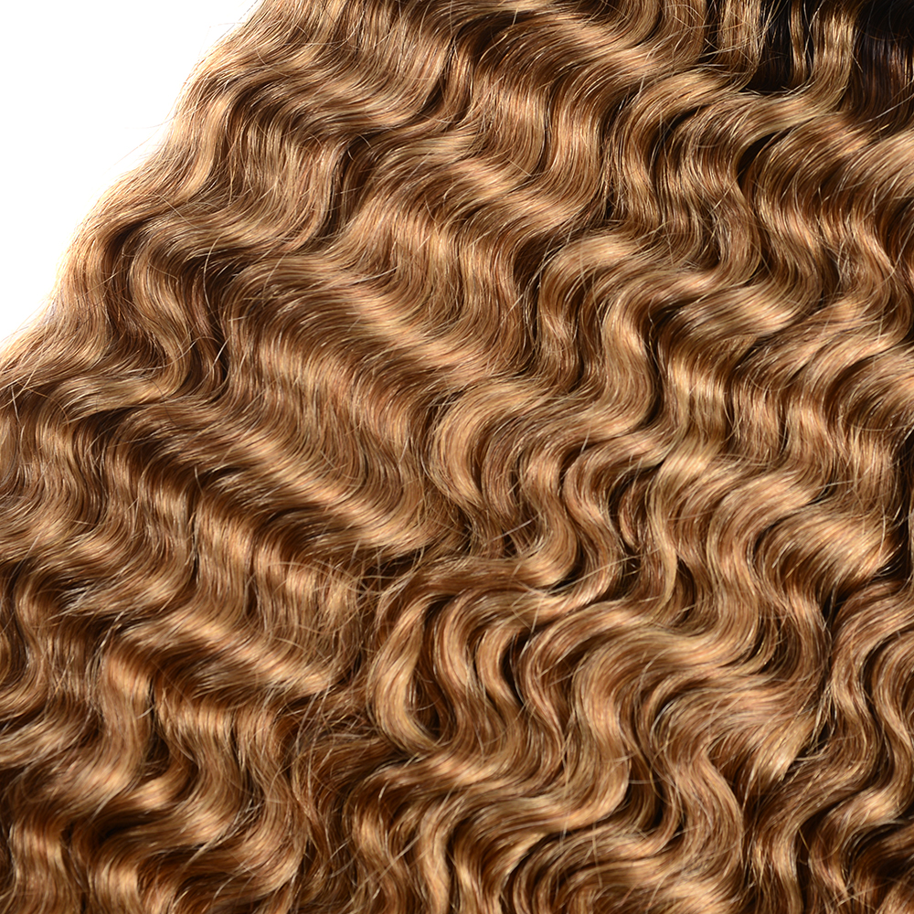 Ombre Color New Products Deep Wave Curly Cuticle Aligned Wholesale Remy Human 9A Brazilian Hair