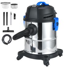 SIPPON Household Shop Vac 15L Hoover Stainless Steel Wet & Dry Vacuum Cleaner