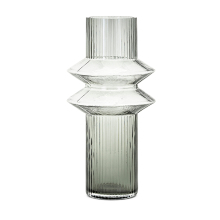 Ripple Glass Vase Glass Geometric Line Art Flower