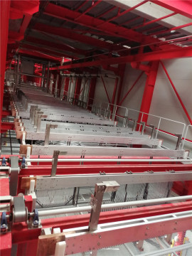 Storage area for work parts load and unload