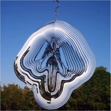 Waterproof Metal Hanging Colorful Angel Spinner Garden Decor