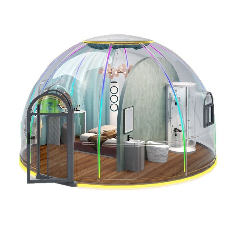 Modular Transparent Dome Shelter for Serene Outdoor Living
