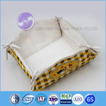 custom fabric cotton line bread basket