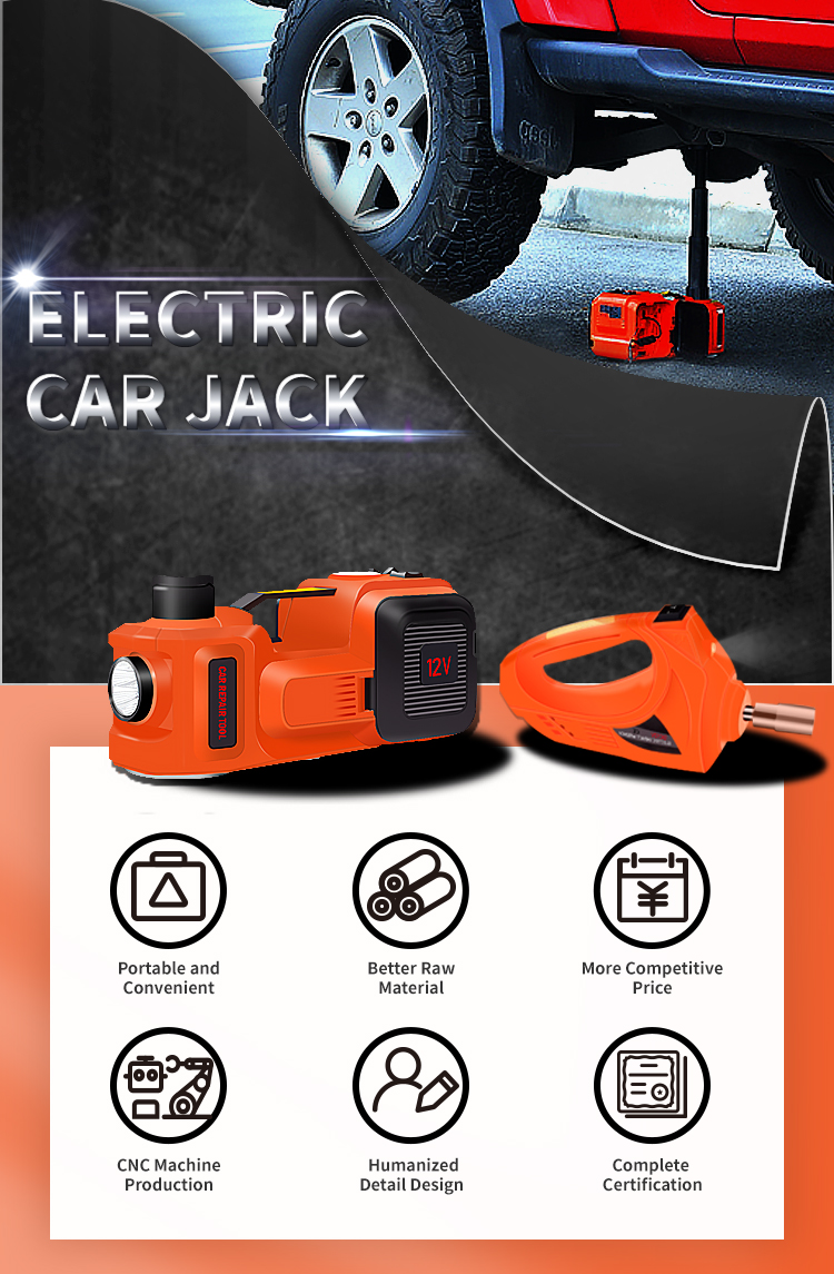 Original E-HEELP ZSTT01 Portable 5T  DC12V 3t hydraulic floor jack car jack Hydraulic Car Jack emergency Tool Tire repair tools