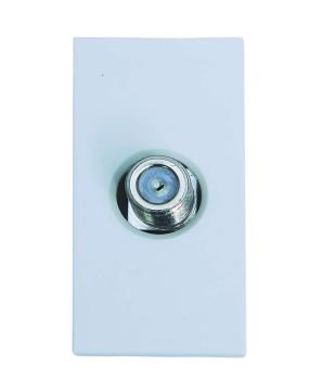 Satellite Socket Euro Modular, White