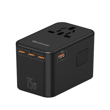 GaN Super Fast Charger Universal Travel Adapter with Multi Sockets and Worldwide Plugs