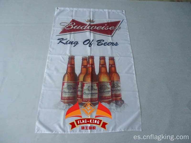 Budweiser King of Beers Bandera 3x5 FT 150X90CM Budweiser banner 100D Poliéster