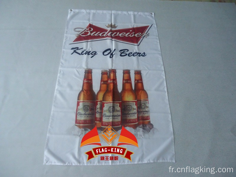 Drapeau Budweiser roi des bières 3x5 FT 150X90CM Bannière Budweiser 100D Polyester