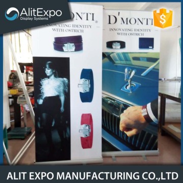 Economical promotional roll up screen stand