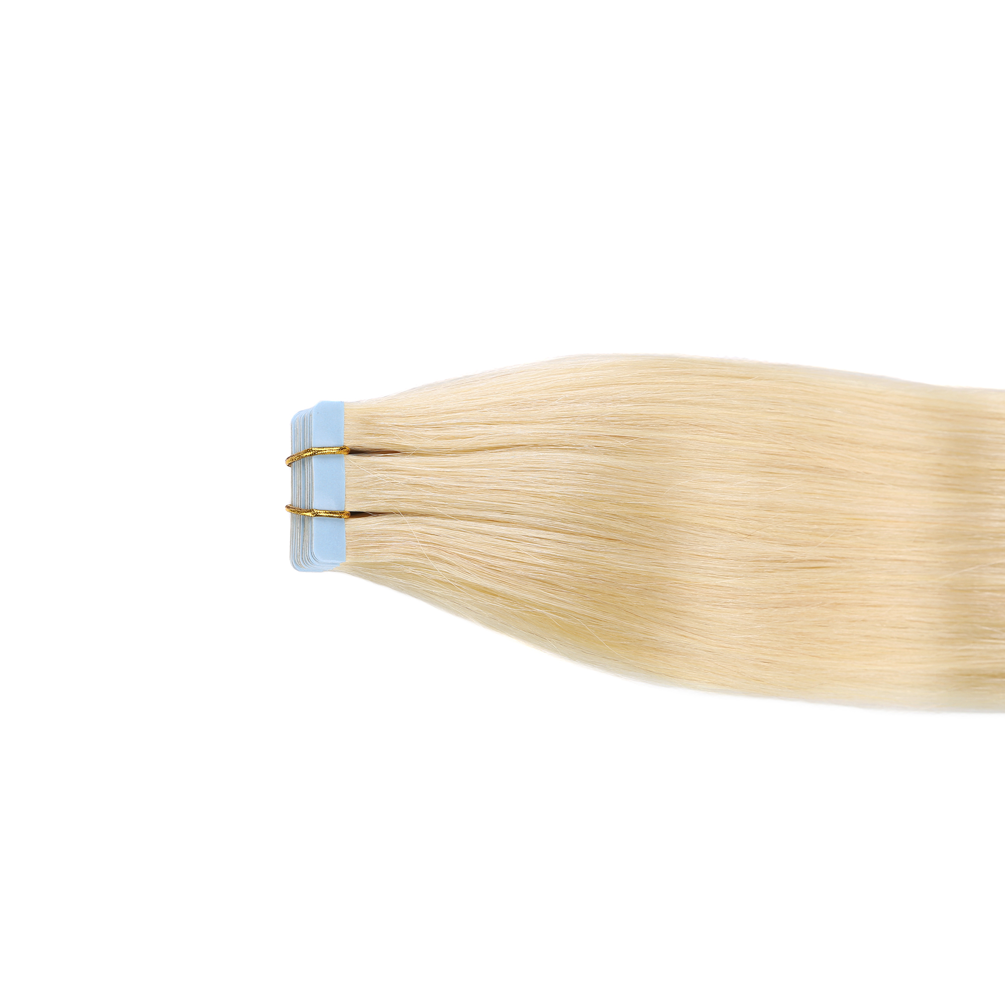 613# Blonde Tape In Hair Extensions Shiny Double Drawn Remy Human Hair Cuticle Aligned Tape Hair Extensions