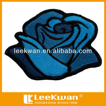 blue rose logo embroidery patch