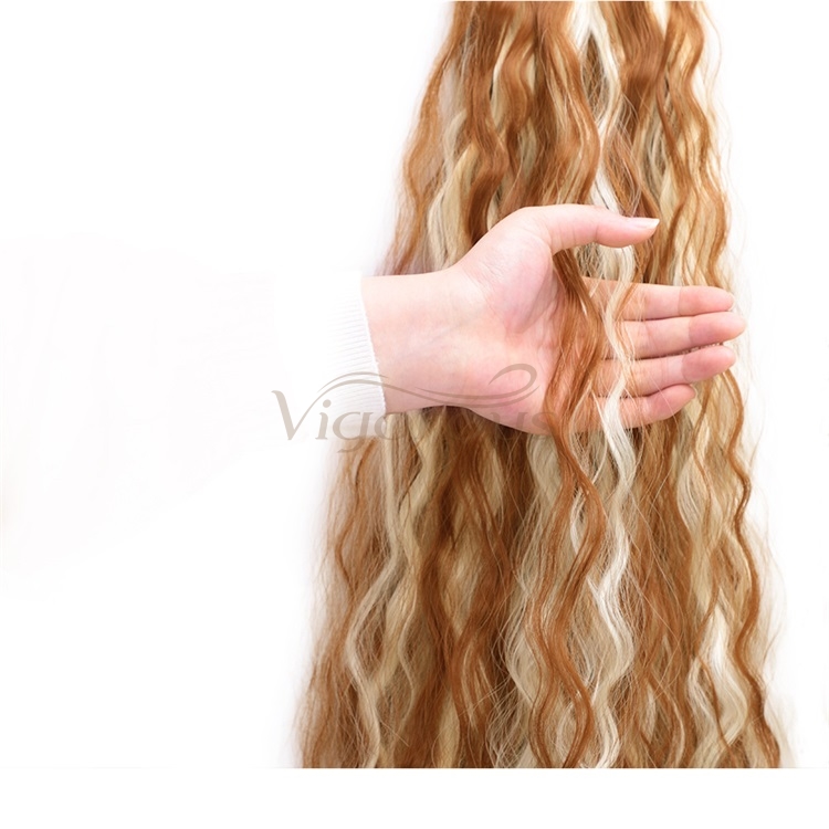 Vigorous 22" Heat Resistant Wavy Curly Synthetic Wrap Around Ponytail Hairpiece Long Magic Paste Ponytail Extension for Party