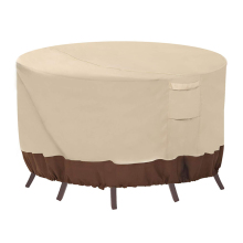 Ultraviolet Resistant Waterproof Outdoor Patio Round Coffee Table Cover
