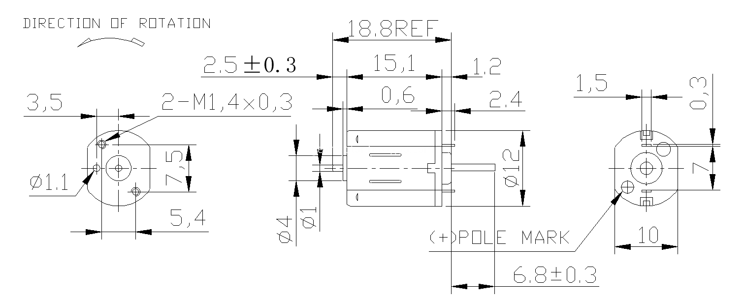 N20 double shaft motor