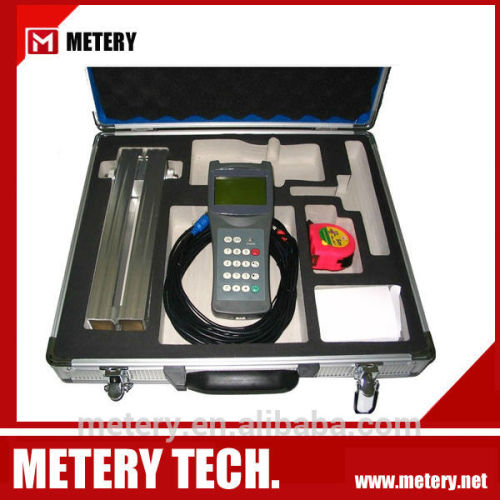 Portable liquid ultrasonic flow meter for pipeline