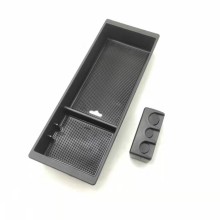 Car Armrest Box Storage For Ford F150 F-150 Raptor 2021-2022 Accessories Organizer Center Console Tray Box Black