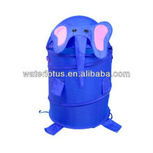 2013 New arrival animal design polyester basket foldable laundry hampers for kids accessories
