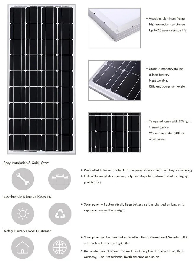 Easy Installation 30kw off Grid Solar Panel System for Commercial Use