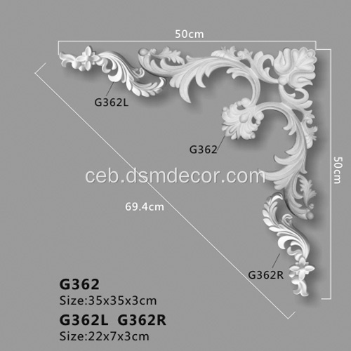 Polyurethane Architectural Dekorasyon nga mga Ornament