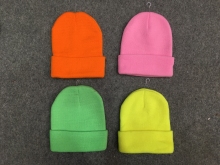 Fluorescent Knitted Beanie Hat