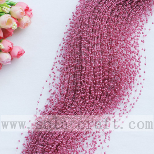 High quality Purple bean paste Acrylic Pearl Link Chains 