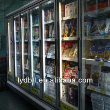 Glass door vertical refrigerator showcase