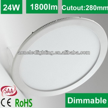 2014 new design CE ROHS round dimmable directional recessed led lighting 24W 80lm/w best factory price